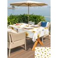 thumbnail image 5 of Outdoor Tablecloth with Umbrella Hole for Patio/Picnic/Party/Camping, Yellow Flowers Waterproof Table Cloth Rectangle Table Cover Washable, Spring Floral Elegant Pastoral Watercolor (60"x 84"), 5 of 9