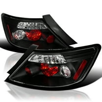 Spec-D Tuning Black Tail Lights Compatible with 2006-2011 Honda Civic Coupe 2 Door, Left Right Pair Assembly