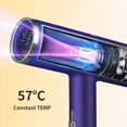 thumbnail image 4 of Plasma Ion Hair Dryer with Diffuser for Curly Hair Professional High Speed Blow Dryer with Plasma Ion 800W Foldable Travel Hairdryer Fast Drying for Women Men (Purple), 4 of 8