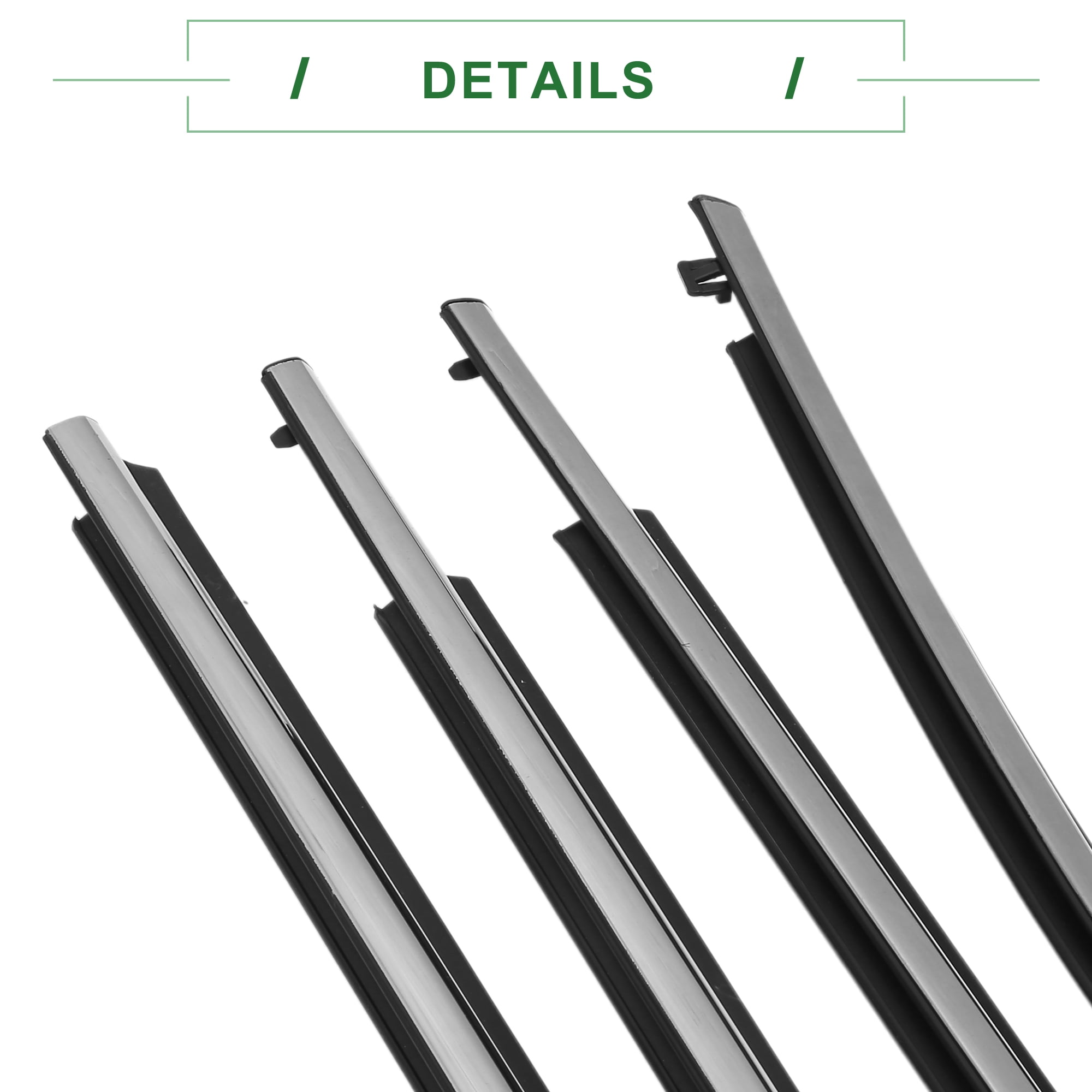 Unique Bargains 4Pcs Weatherstrip Window Seal for Toyota Corolla No.7572002430