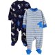 thumbnail image 1 of Simple Joys by Carter's - Juego de 2 unidades, forro polar para dormir y jugar, color azul, tiburón/dinosaurio, 3-6 meses, 1 of 6