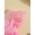 thumbnail image 5 of Coduop Kids Toddler Girls Princess Dress Mesh Fly Sleeve Tie Dye Bowknot A-lineTutu Dress, 5 of 9
