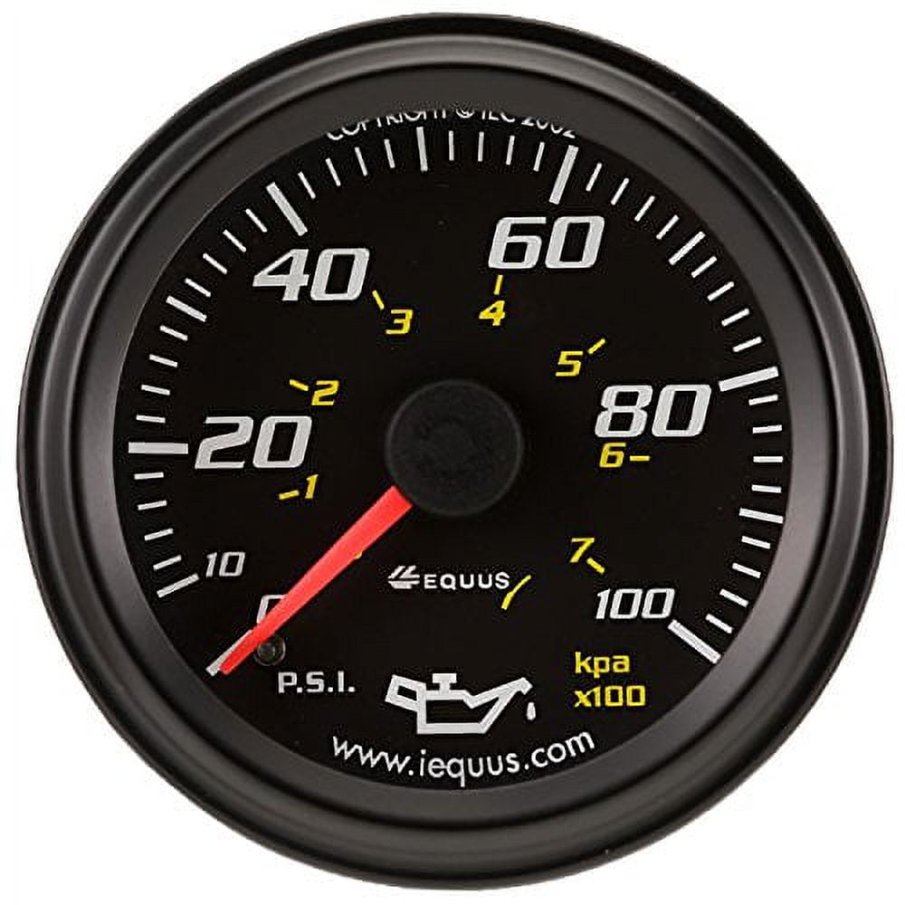 Equus Mechanical Oil Pressure Gauge Automotive Specialty Parts, Multicolor, 10 lb