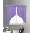 thumbnail image 3 of Lavender Burlap Texture Swag Valances for Windows, Farmhouse Vintage Lavender Rod Pocket Sheer Valances for Small Windows, Swag Toppers Light Filtering for Kitchen Living Room 2 Panels 36''x36'', 3 of 6
