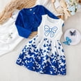 thumbnail image 2 of JAJAHO Baby Girl Clothes Toddler Dresses Spring Outfits Little Coat Princess Cardigan Floral Dress Set 2 Piece Cozy Outfit, 2 of 9