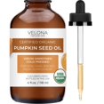 thumbnail image 1 of velona Aceite de semilla de calabaza orgánico por USDA - 4 fl oz | Aceite portador puro y natural | Prensado en frío sin refinar | Cocinar Cara Cabello Cuerpo y Cuidado de la Piel | Úselo hoy: dis, 1 of 4