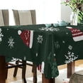 thumbnail image 5 of Yayeee Tablecloths 54" x 72" Rectangle Wrinkle Resistant Party Table Cover, Green Christmas Hats, 5 of 8