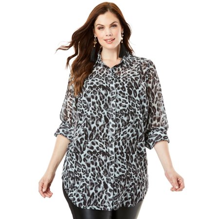 - Roaman's Plus Size Georgette Tunic