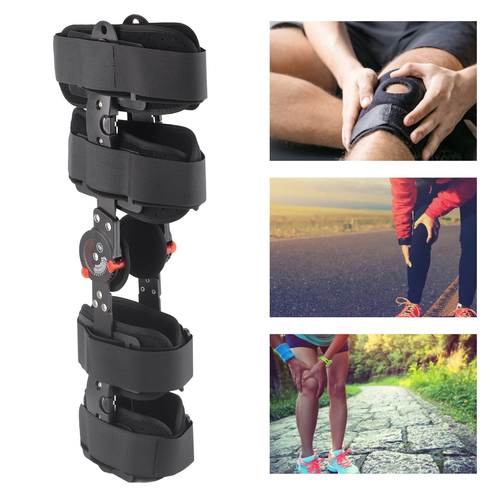 Hinged Knee Brace, Promote Recovery Knee Support Brace Breathable  For Sports