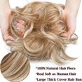 thumbnail image 3 of Benehair Messy Curly Hair Extensions Bun Scrunchies Wrap on Ponytail Updos Large Thick Donuts Hairpiece for Woman, 3 of 8