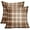Brown, variant on Fall Plaid Pillow Covers 18x18 Set of 2 Burnt Orange Blue Rustic Autumn Colored Print Decorative Outdoor Pillowcases Farmhouse Throw Cushion Case Decor for Home Couch Sofa Bed