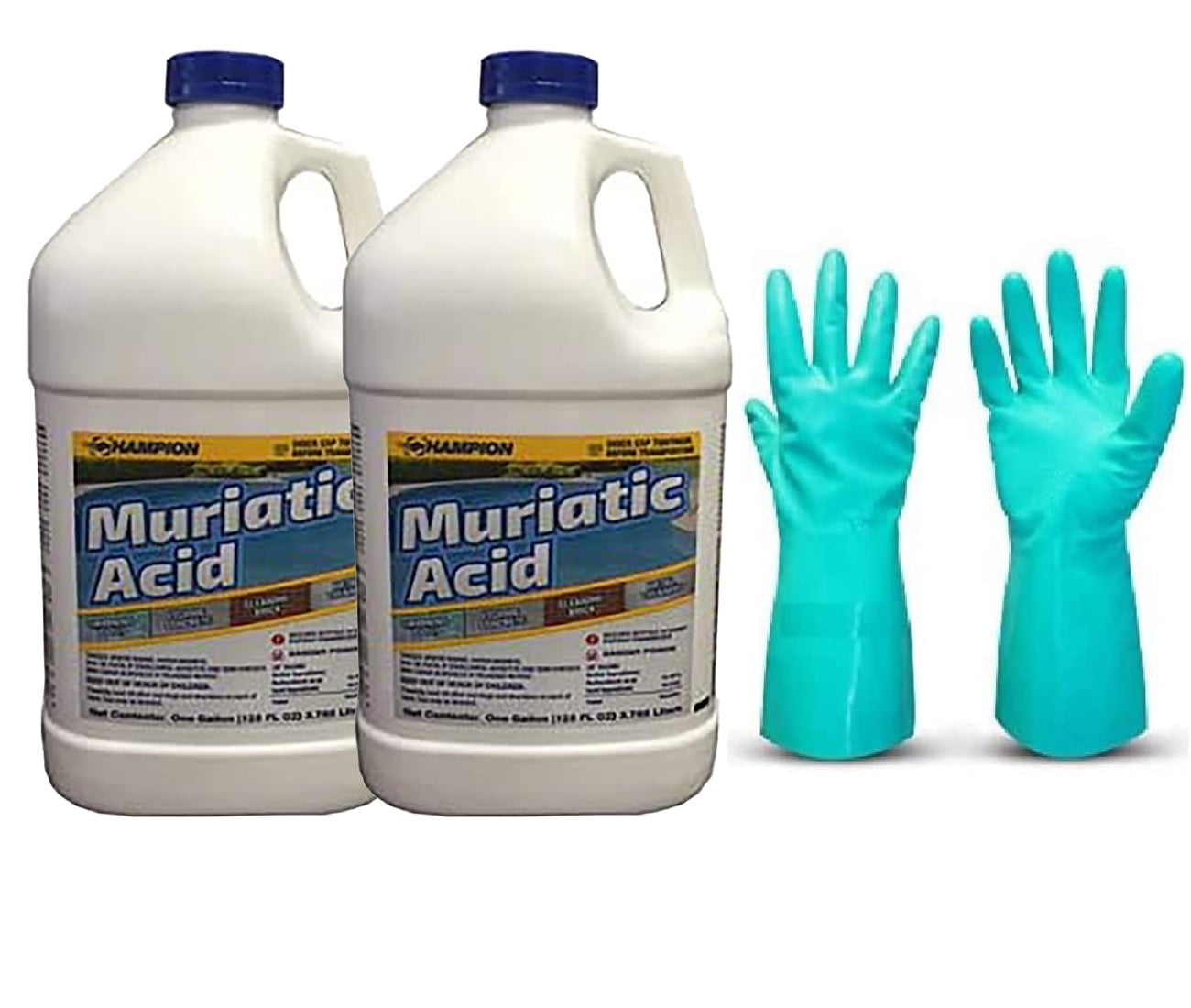 Champion CH516 Muriatic Acid, 1 gal w Tuff Guy Gloves - Walmart.com