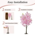 thumbnail image 2 of Artificial Cherry Blossom Tree 39.9 Inch Tall Faux Cherry Blossom Flowers Decor for Wedding Centerpiece Table Light Pink Tree for Indoor Outdoor Home Party decoration, 2 of 7
