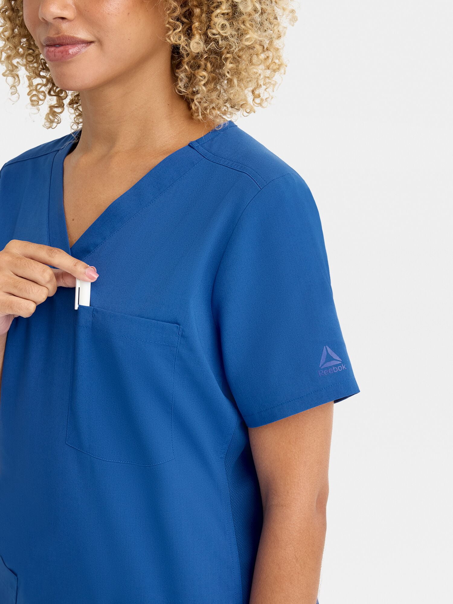 Reebok Women's Tech Comfort 3 Pocket V Neck Scrub Top, 1 Pack, Sizes S - 3XL