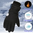 thumbnail image 4 of HNMKIU Youth Winter Sports Gloves Insulated Thermal for Teen Boys Girls Skiing Snowboarding Outdoor Activities Black,15-18 Years, 4 of 5