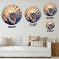 thumbnail image 4 of Designart "Seashell on the Coast I" Animals Oversized Wall Clock, 4 of 5