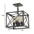 thumbnail image 3 of Brooklyn 4-Light Oil-Rubbed Bronze Convertible Pendant, 3 of 6