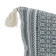 thumbnail image 2 of Jordan Manufacturing 18" x 18" Navy and Cream Medallion Square Reversible Decorative Throw Pillow with Corner Tassels, 2 of 5