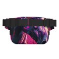 thumbnail image 3 of Zufioo Watercolor Painting White Horse Print Square Double Layer Waist Bag, Durable & Stylish Fanny Pack with Zippered Pockets and Adjustable Strap for Outdoor & Daily, 3 of 9