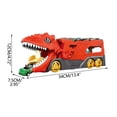 thumbnail image 2 of Camión de dinosaurios de juguete para niños. Se transforma con un circuito de pistas. Transportador de dinosaurios definitivo para la ciudad con 6 vagones. Regalo de cumpleaños para niños de 3 a 8 año, 2 of 5