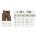 thumbnail image 3 of GIRUNS Men's Shorts Summer Beach Casual Elastic Waist Drawstring Shorts Brown M, 3 of 7