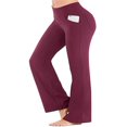 thumbnail image 1 of Womens Bootcut Yoga Pants with Pockets High Waist Workout Sports Gym Trousers, 1 of 6