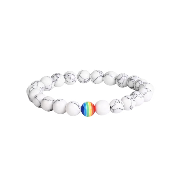 Color Natural Piedra Pulseras Pulsera Unisex Rhinestone Yoga Pulsera Pulsera de cuentas de color Estrella Natural Piedra Pulsera