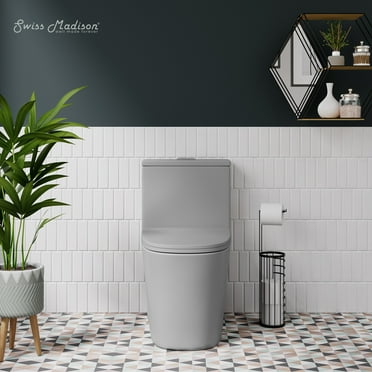 Dreux One Piece Elongated Dual Flush Toilet in Matte Gray 0.95/1.26 GPF