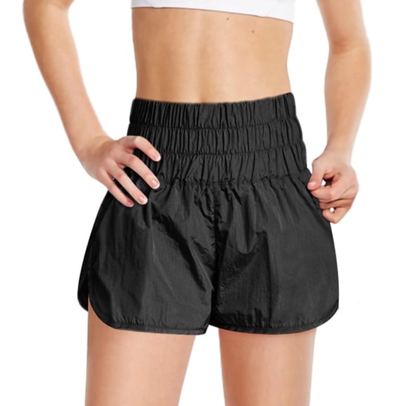 KVPLBQFD Girls Volleyball Shorts Girls Spandex Shorts Scrunch Shorts High Waist Jeans Toddler Clothes Dance Clothes for Girls Gymnastic Shorts, Black 11-12 Years