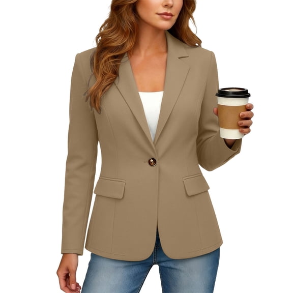 Blazers for Women Suit Jackets Dressy Long Sleeve Blazer Business Casual Work Cardigan Open Front Lapel Suit Jackets with Pockets