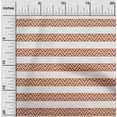 thumbnail image 1 of oneOone Cotton Silk Rust Brown Fabric Stripe & Chevron Geometric Dress Material Fabric Print Fabric By The Yard 42 Inch Wide, 1 of 4