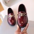 thumbnail image 2 of hopeusnice Kids Rhinestone Mary Shoes Ankle Strap Buckle Closed Toe Sparkly Party School Formal Dress Footwear Wine 21, 2 of 6