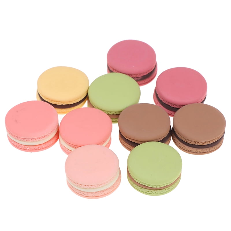 Box of 12 Miniature Macarons Bakery Item for Doll House 1:12 Scale Fake Food Pink Ombre