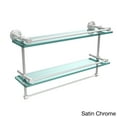 thumbnail image 5 of Dottingham 22-in Gallery Double Glass Shelf with Towel Bar in Antique Pewter, 5 of 5