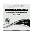 thumbnail image 6 of HOUSELABELS Compatible with DK-1219 Replacement Roll for Brother QL Label Printers; 1,200 Round Labels; 1/2" (12mm) Diameter with 2 REUSABLE CARTRIDGES - 100 Rolls, 6 of 7