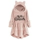thumbnail image 1 of Abrigo de Piel Sintética Para Mujer Estampado Navideño Casual Botones de Felpa Manga Larga Abrigo de Felpa Con Capucha Top Odeerbi  ODB185764, 1 of 5