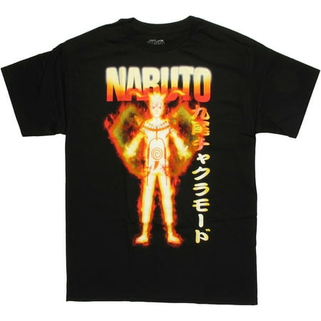 naruto naruto nine tails chakra mode t shirt walmart com