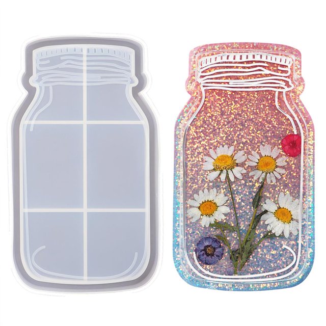 Moldes De Silicona Modelo De Fabricación De Botellas De Silicona Blanca Molde De Resina Epoxi Antiadherente De Bricolaje Contenedor Para Decoración De Paredes Manualidades Regalo De Bricolaje Inevent HA017534-00