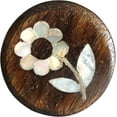 thumbnail image 2 of Perilla Home Set of 6 Lily Flower MOP Wooden Cabinet Knobs Decorative Antique Knobs for Home Kitchen Cabinet Hardware Cupboard Door Dresser Wardrobe and Drawer Pull Handle, 2 of 9