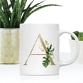 thumbnail image 2 of Koyal Wholesale Ceramic Coffee Mug, Exotic Tropical Monogram, Letter A, 2 of 5