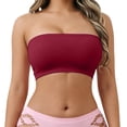 thumbnail image 2 of Bxsruta Women's Bandeau Bra Strapless Seamless Stretch Tube Top for Layering, 2 of 6