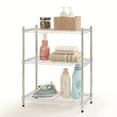 thumbnail image 2 of Hyper Tough 3 Tier Wire Shelving, Chrome Color, 250lbs Loading Capacity for Each Shelf, 2 of 9