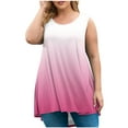 thumbnail image 2 of OSFVNOXV Plus Size Tank Tops for Women L-5XL,Oversized Tees Loose Fit Crewneck Shirts,Athletic Moisture Wicking Gym Camisoles Rollbacks, 2 of 5