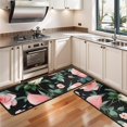 thumbnail image 3 of Kitchen Rugs Sets Of 2,Pioneer Flower Floral Print Pattern Anti Fatigue Kitchen Mat Rugs Non Slip Washable,Decorative Kitchen Floor Mats for Kitchen,Sink,Laundry,17"x47"+17"x47", 3 of 5