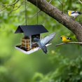 thumbnail image 3 of Outdoor Bird Feeder for Finches and Titmice Large Capacity Durable Wild Bird Feeding Station, 3 of 8