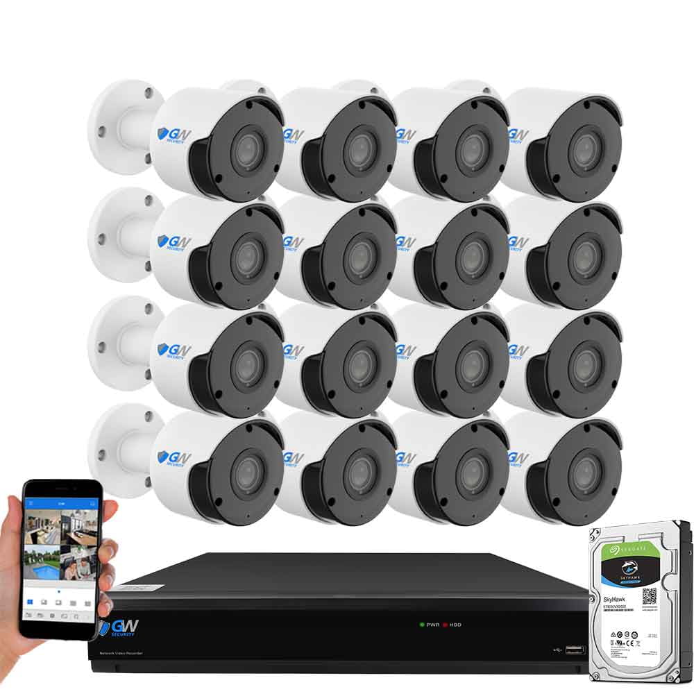 GW Security 8MP Security Camera System Outdoor with AI Face/Human