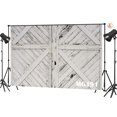 thumbnail image 1 of EREHome Polyester Fabric 7x5ft Rustic Barn Door Photography Backdrops Studio Background Vintage Farmhouse Photo Backdrop Studio Props, 1 of 3