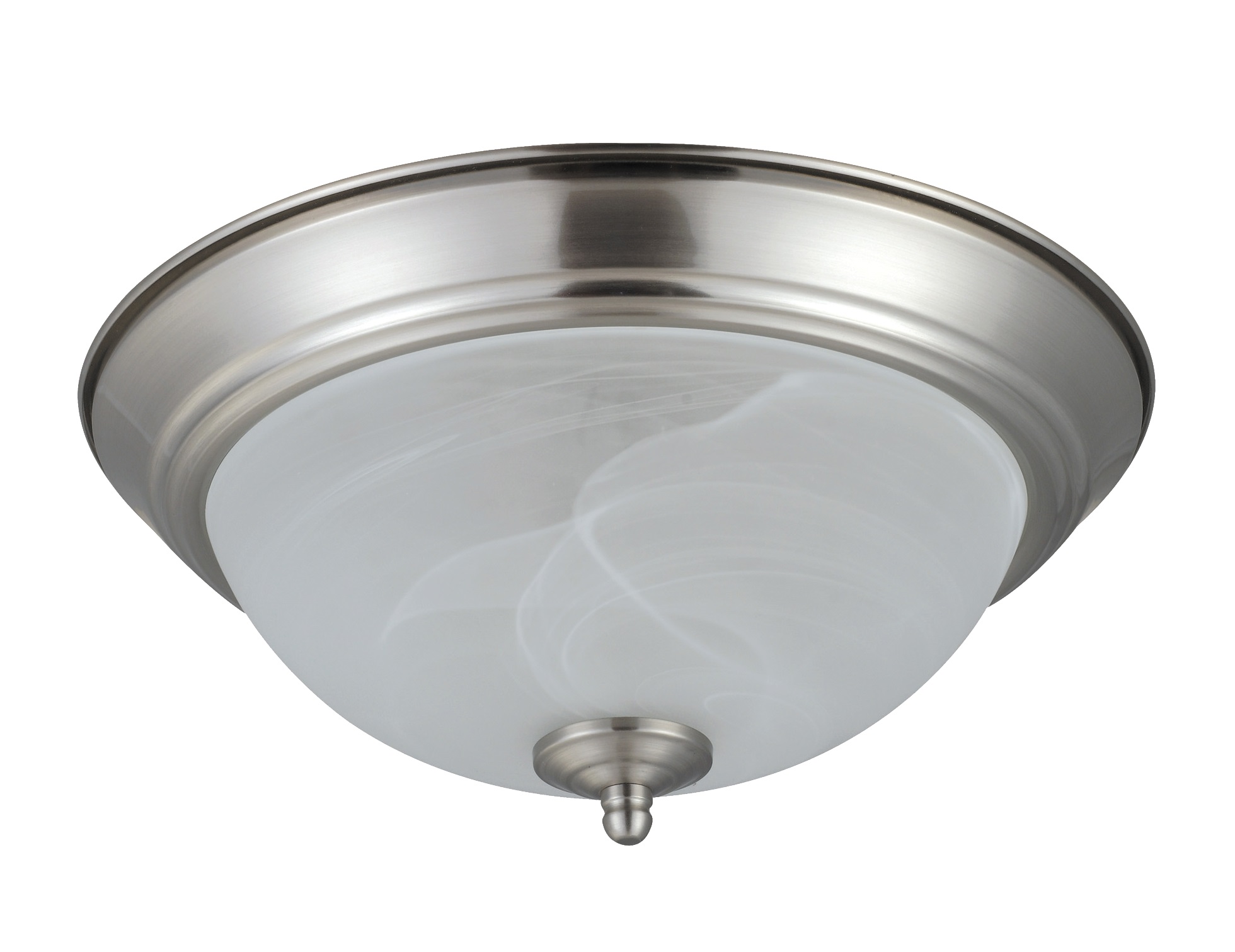 NICOR Lighting 13Inch Flush Mount Alabaster Glass Ceiling Fixture
