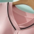 thumbnail image 6 of Blmnix Pajama Pants Women Petite Pajamas Chemises Bamboo Pajamas Pajamas Short Sleeve V-Neck Pink Pajama Shorts,M, 6 of 9