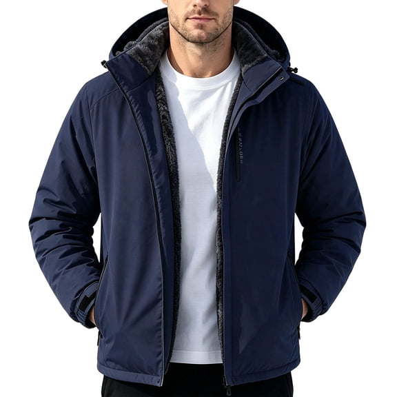 Men's Lightweight Waterproof Rain Jacket for Outdoor Softshell Breathable Windbreaker Rain Coat Hooded with Pockets